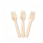 100% Compostable Cutlery Set - Disposable Wooden Cutlery, Eco Friendly Forks And Spoons Disposable Cutlery Set Party Utensils