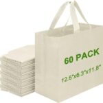 Reusable Grocery Bags 12.6 * 6.3 * 11.8 in - Non Woven Totes Bag with Reinforced Handles, Shopping Bags Bulk