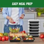 32-ounce (approximately 950 ml) reusable lunchbox with easy-open lid, sturdy and leak-proof.