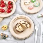 inch 100% Compostable, Heavy-Duty Disposable Paper Plates Bagasse Natural Biodegradable Eco-Friendly Sugarcane