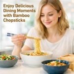 Antner 5 Pairs Bamboo Chopsticks Reusable Chopstick Exquisite China Style Chop