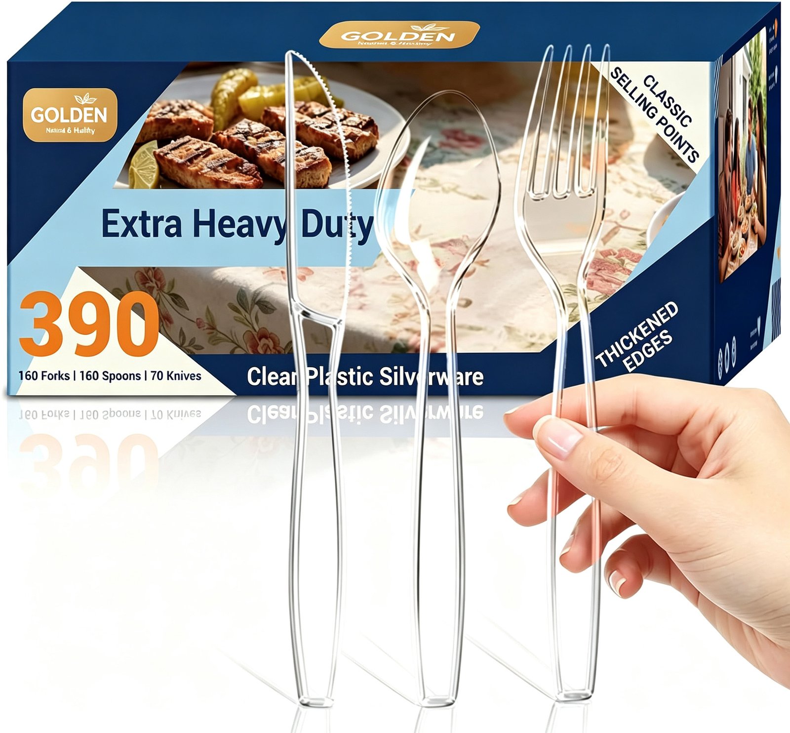 8749877 Disposable tableware made of high-quality, transparent materials, suitable for everyday use and party supplies. - 图片 1