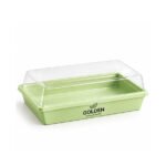 Paper Base Sushi Box with Clear Plastic Lid  Premium Sushi Packaging for Takeaway, Delivery & Food Service