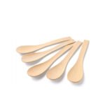 Bamboo Utensils Disposable -100PK Bamboo Soup Spoons 6.7" Disposable Compostable Spoons for Eating 100% Biodegradable Renewable Natural Travel Cutlery
